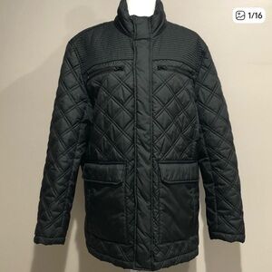 Marc New York Woman’s Black Mid Length Quilted Puffer Jacket